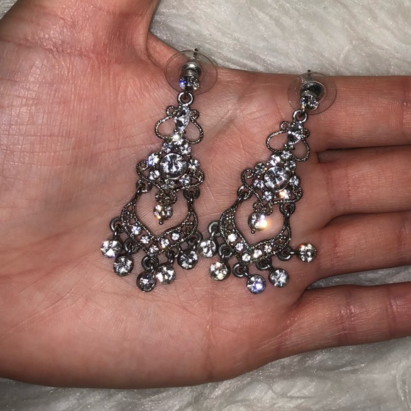 Silver Earrings - Dangle - Statement - Picture 3 of 4